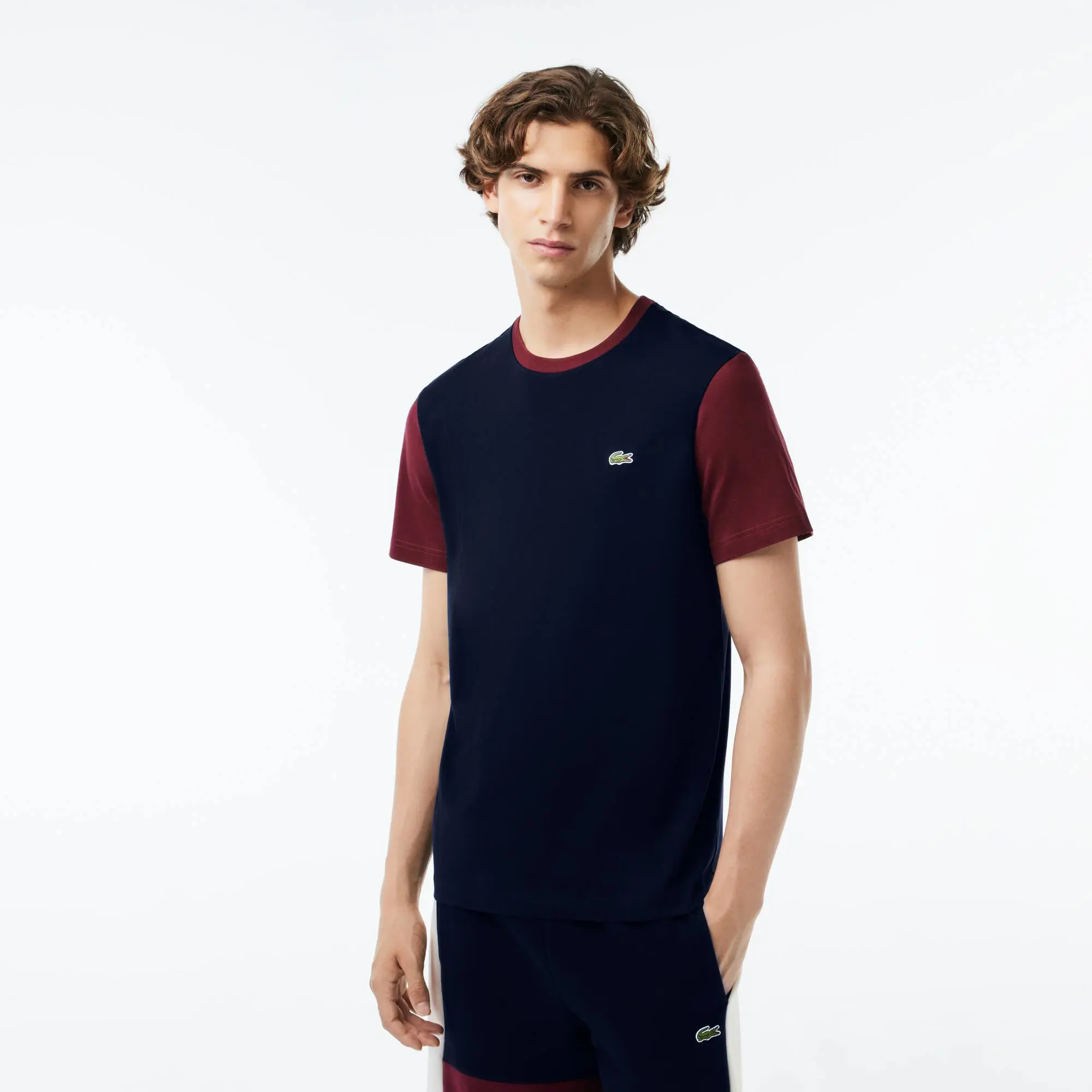 Lacoste Camiseta regular fit de punto con diseño color block. 1