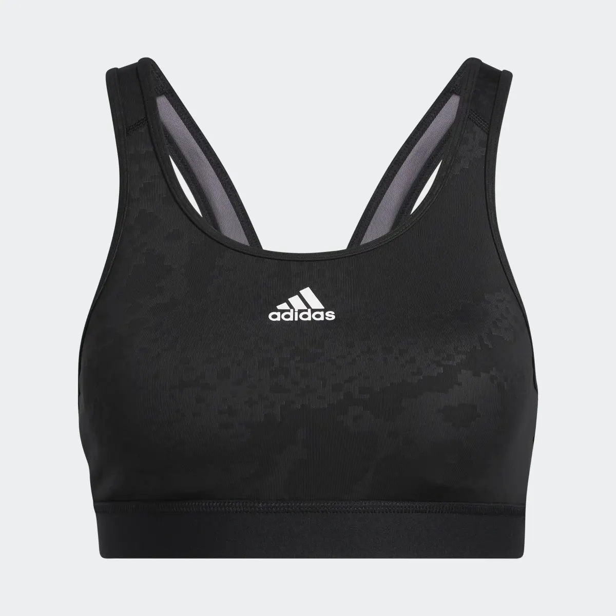 Adidas Believe This Medium-Support Lace Camo Workout Bra. 1