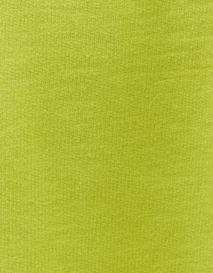 Yeşil Pamuklu Oversize Sweatshirt