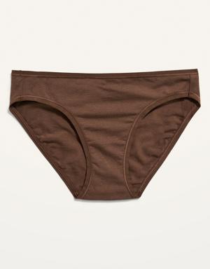 Supima&#174 Cotton-Blend Bikini Underwear for Women brown