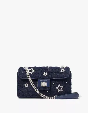 Evelyn Embellished Tweed Small Shoulder Crossbody