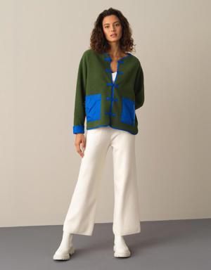 Oversize Cepli Polar Ceket