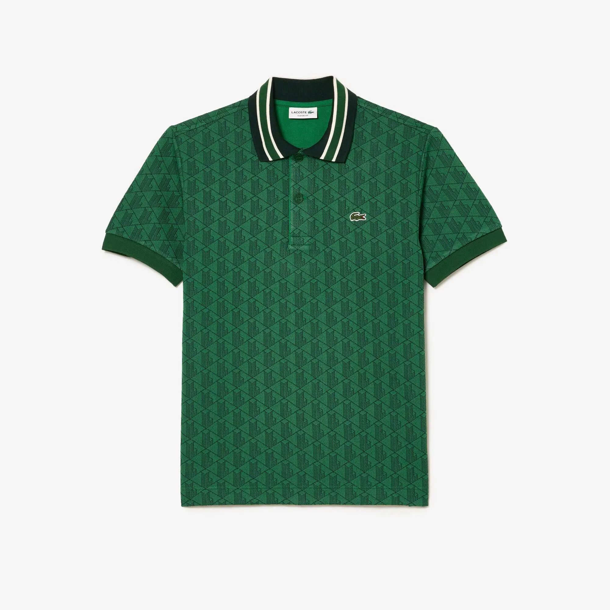 Lacoste Polo classic fit con cuello a contraste y monograma. 2