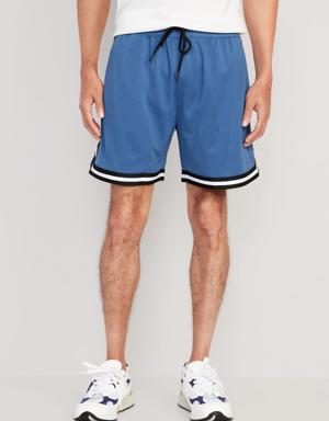 Go-Dry Mesh Basketball Shorts for Men -- 7-inch inseam blue