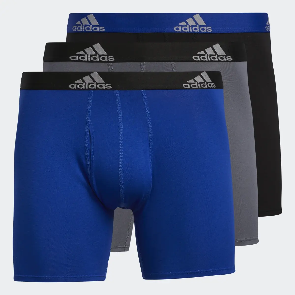 Adidas Stretch Cotton Boxer Briefs 3 Pairs. 2