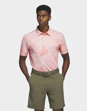 Flower Mesh Golf Polo Shirt