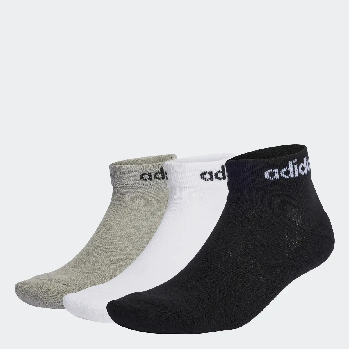 Adidas Meias Acolchoadas pelo Tornozelo – 3 pares. 1