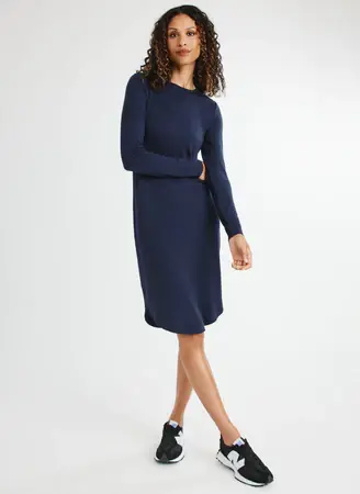 Kit And Ace Good Feels Brushed Crewneck Dress. 1