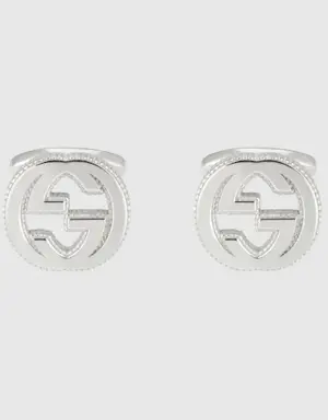 Interlocking G cufflinks in silver