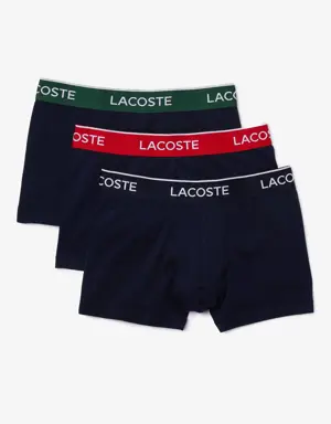 Pack Of 3 Navy Casual Trunks With Contrasting Waistband