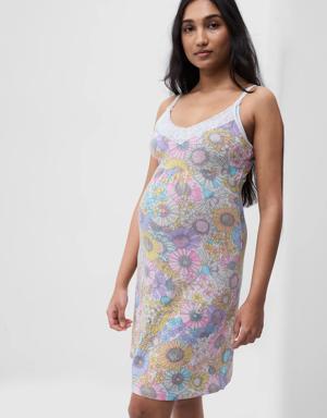 Gap Maternity Modal Nursing PJ Dress multi