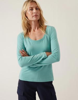 Outbound Scoop Neck Top green