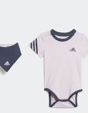 Adidas Babygro e Babete 3-Stripes