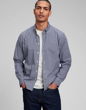 Gap All-Day Poplin Shirt in Untucked Fit blue