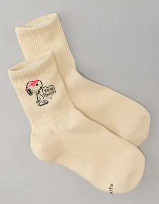 American Eagle Snoopy '90s Crew Sock. 1