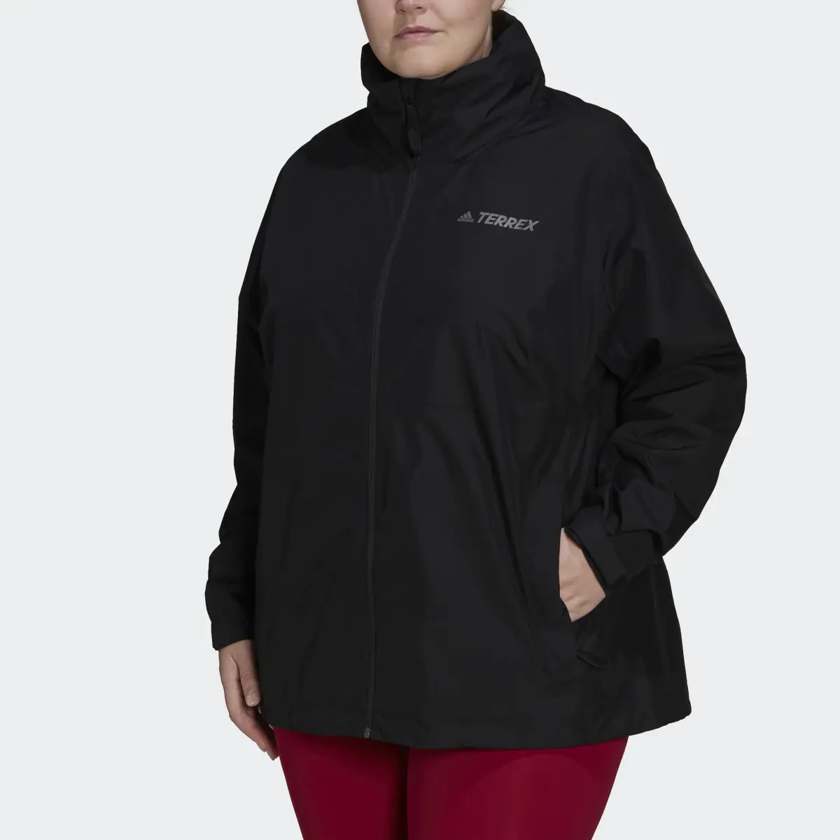 Adidas Terrex Multi RAIN.RDY Two-Layer Rain Jacket (Plus Size). 1