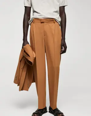 Regular-fit suit trousers with pleats