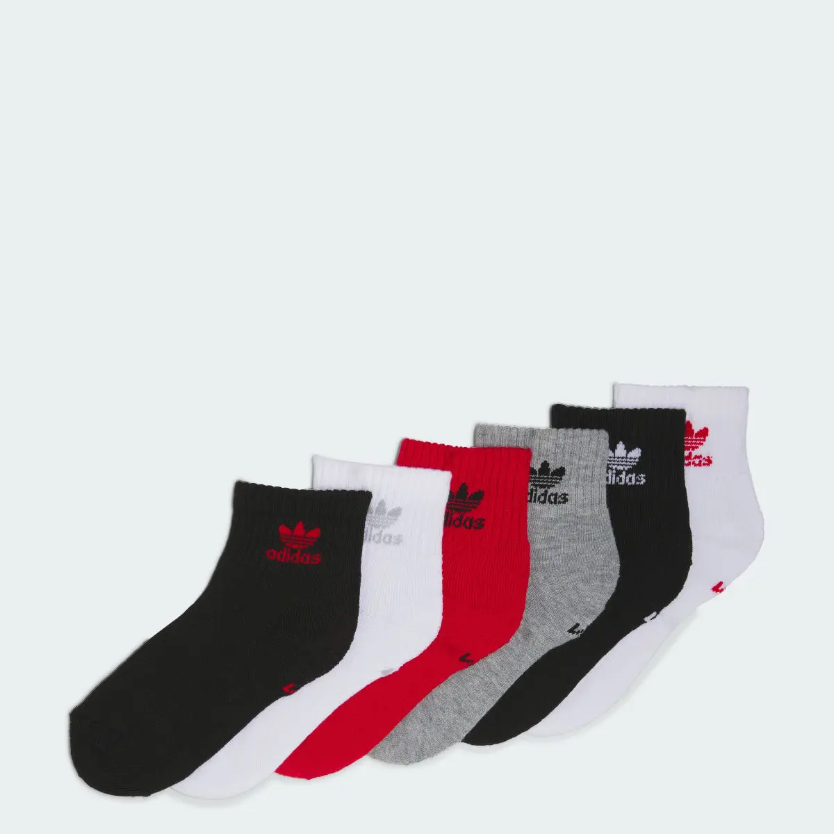 Adidas Trefoil Quarter Socks 6 Pairs. 1