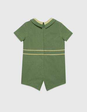 Baby cotton overall with embroidery