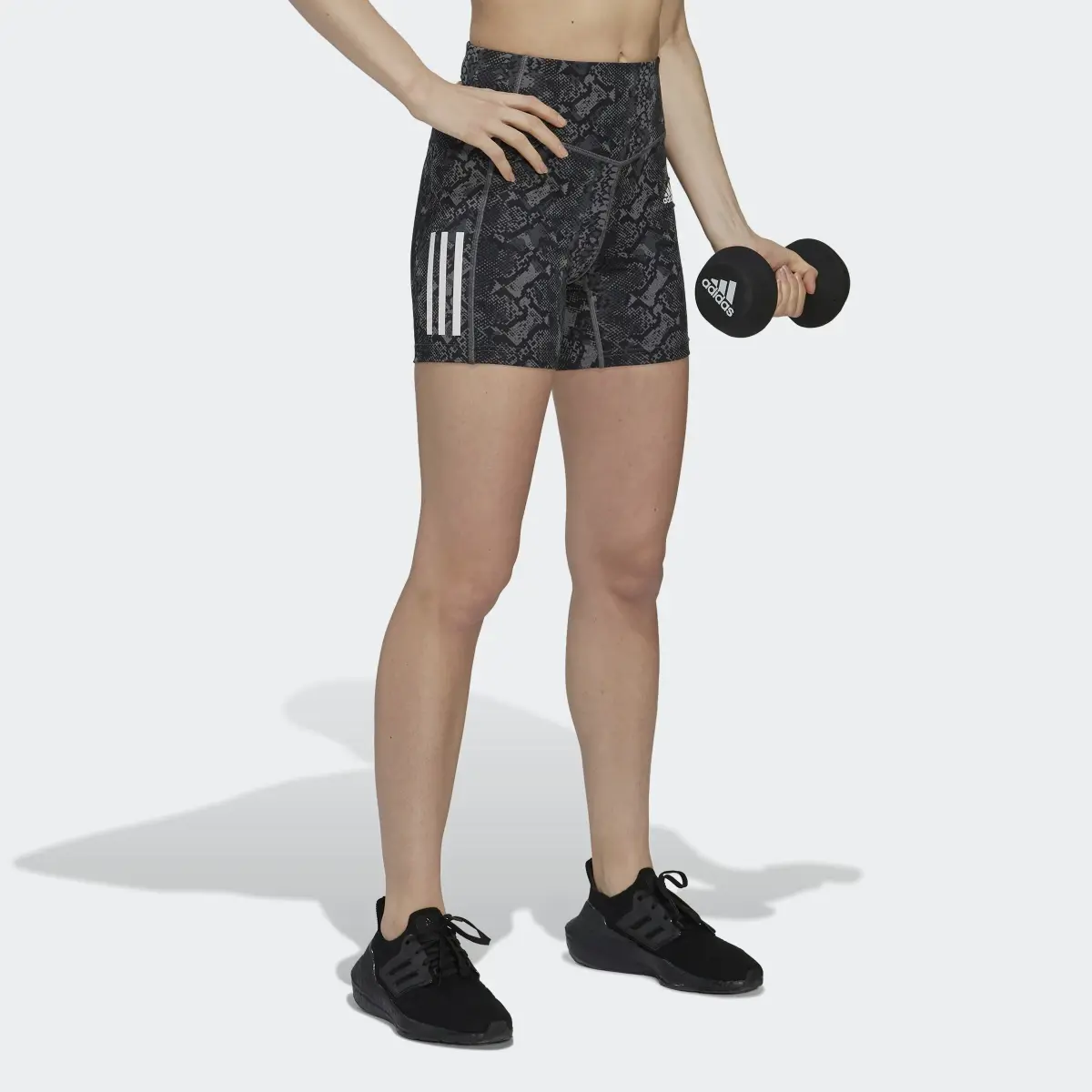 Adidas Hyperglam AEROREADY High-Rise Training Tight Shorts. 1