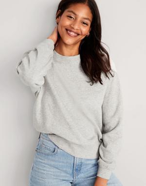 Heathered Vintage Fleece Sweatshirt for Women gray