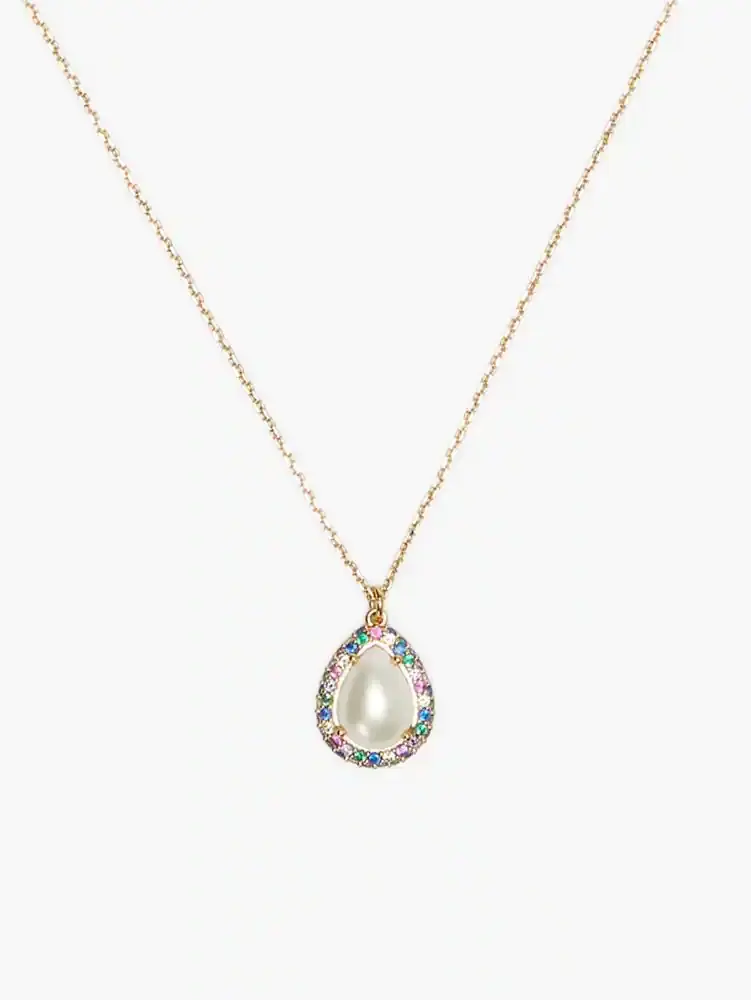 Kate Spade Brilliant Statements Pavé Halo Mini Pendant. 1