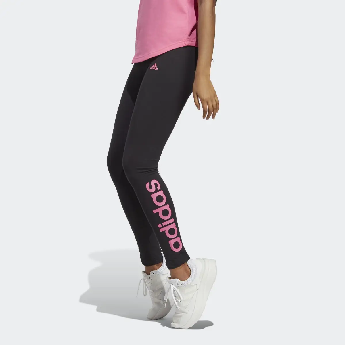 Adidas ESSENTIALS HIGH-WAISTED LOGO LEGGINGS. 1