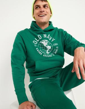 Logo-Graphic Pullover Hoodie for Men green