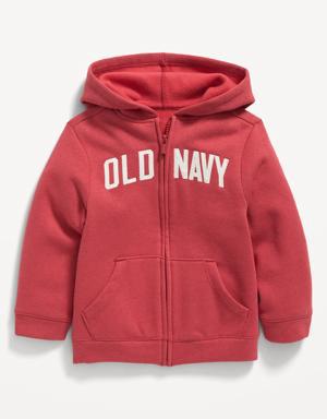 Old Navy Unisex Logo-Graphic Zip Hoodie for Toddler red