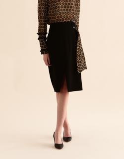 Deco Belted Wrap Skirt