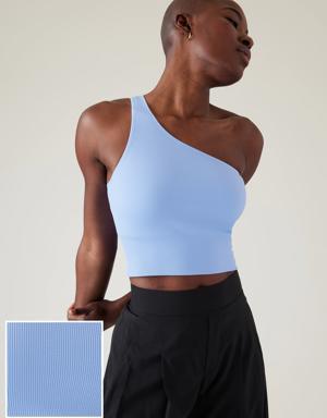 Aurora Seamless One Shoulder Tank blue