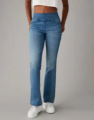 Luxe Pull-On High-Waisted Kick Bootcut Jean