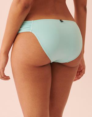 TURQUOISE Shirred Sides Bikini Bottom