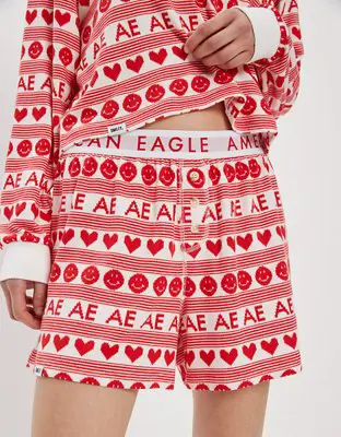 American Eagle Smiley® Heart Plush PJ Set. 1