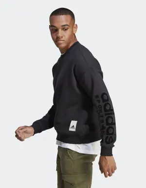 Adidas Lounge Fleece Sweatshirt. 3
