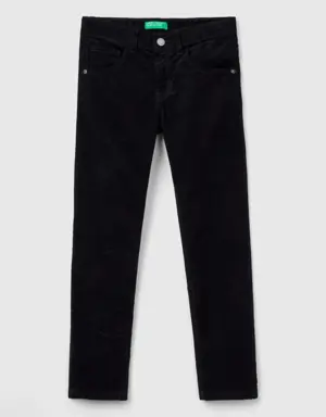 slim fit stretch corduroy trousers