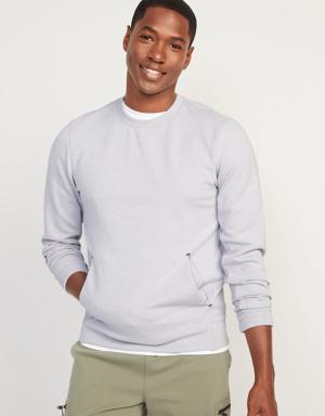 Dynamic Fleece Hidden-Pocket Sweatshirt for Men gray