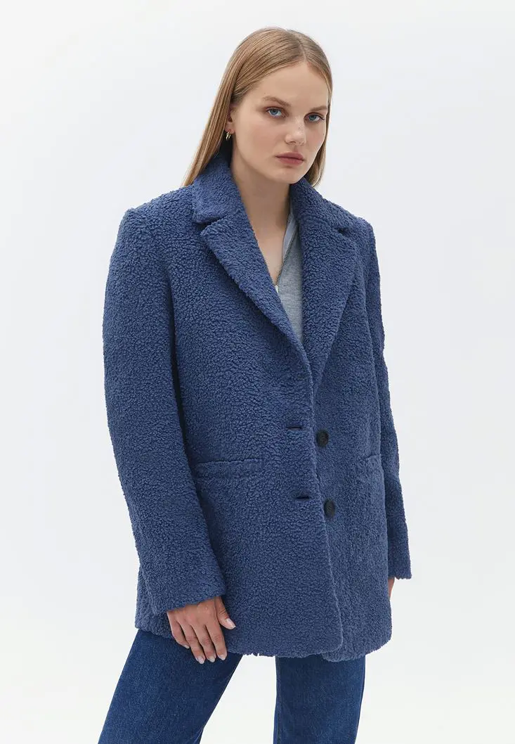 Oxxo Mavi Oversize Blazer Ceket. 2