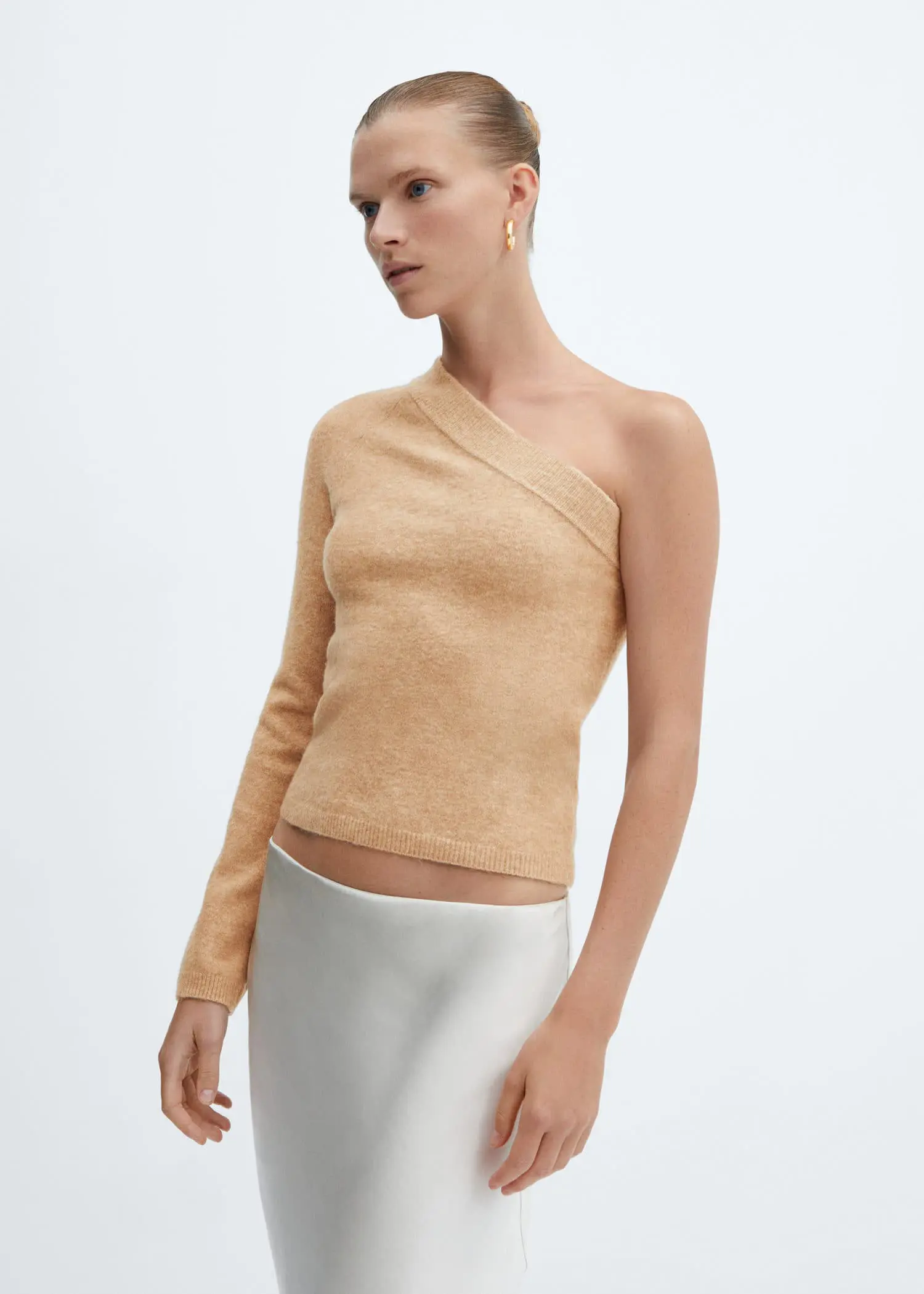 Mango Asymmetric knit sweater. 1