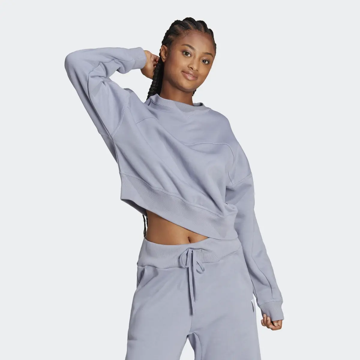 Adidas Lounge Fleece Sweatshirt. 2