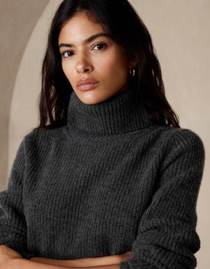 Chiara Cashmere Turtleneck Sweater gray