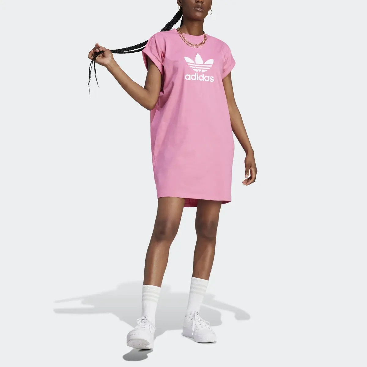 Adidas Adicolor Classics Trefoil Tee Dress. 1