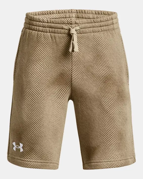 Under Armour Boys' UA Rival Fleece Printed Shorts. 1