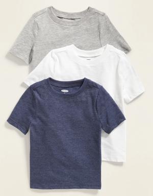 Unisex Crew-Neck Tee 3-Pack for Toddler red