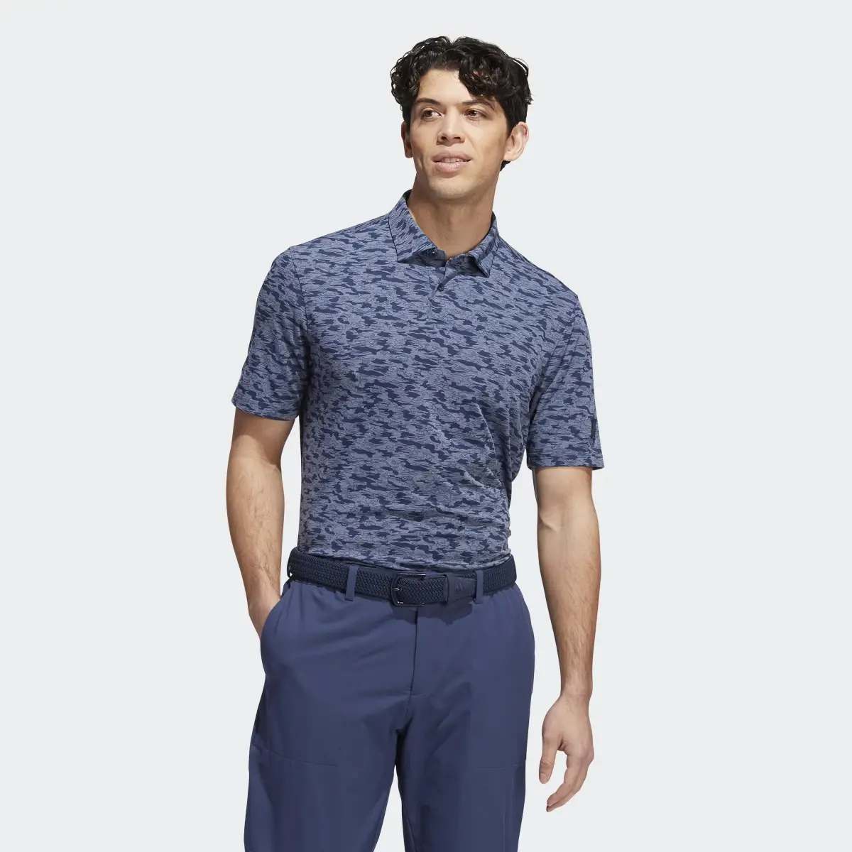 Adidas Go-To Camo-Print Golf Polo Shirt. 2