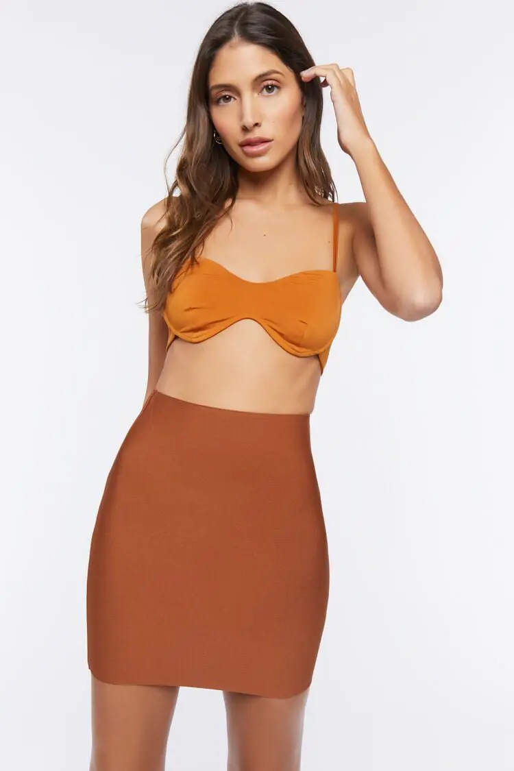 Forever 21 Forever 21 Bodycon Bandage Mini Skirt Coffee. 1 Forever 21 Forever 21 Bodycon Bandage Mini Skirt Coffee. 1
