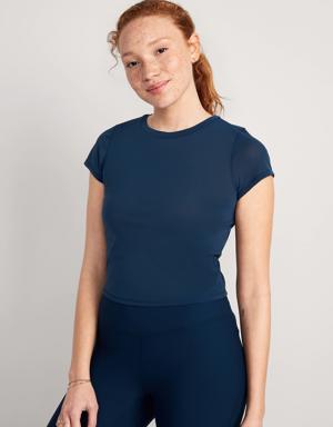 PowerSoft Cropped T-Shirt for Women blue