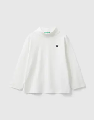 turtleneck t-shirt in warm organic cotton