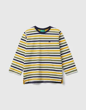 striped t-shirt in 100% cotton