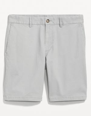 Slim Built-In Flex Rotation Chino Shorts for Men -- 9-inch inseam gray